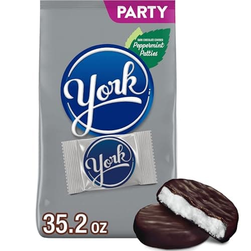 YORK Dark Chocolate Peppermint Pattie Miniatures, Holiday Candy Party Pack, Great Stocking Stuffer 35.2 oz image 1