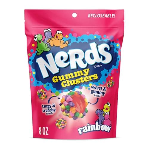 Nerds Gummy Clusters Candy, Rainbow, Crunchy And Gummy, 8 Oz