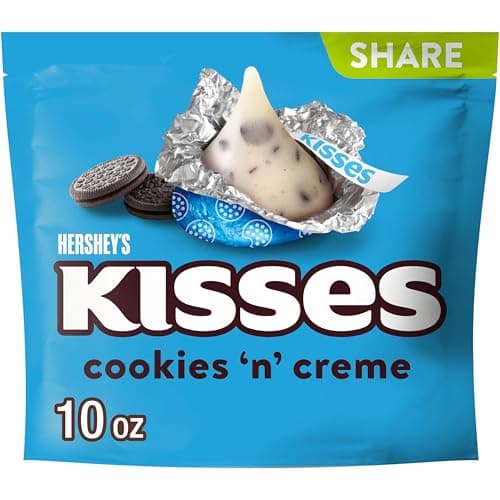HERSHEY'S KISSES Cookies 'n' Creme Candy Share Pack, 10 oz image 1