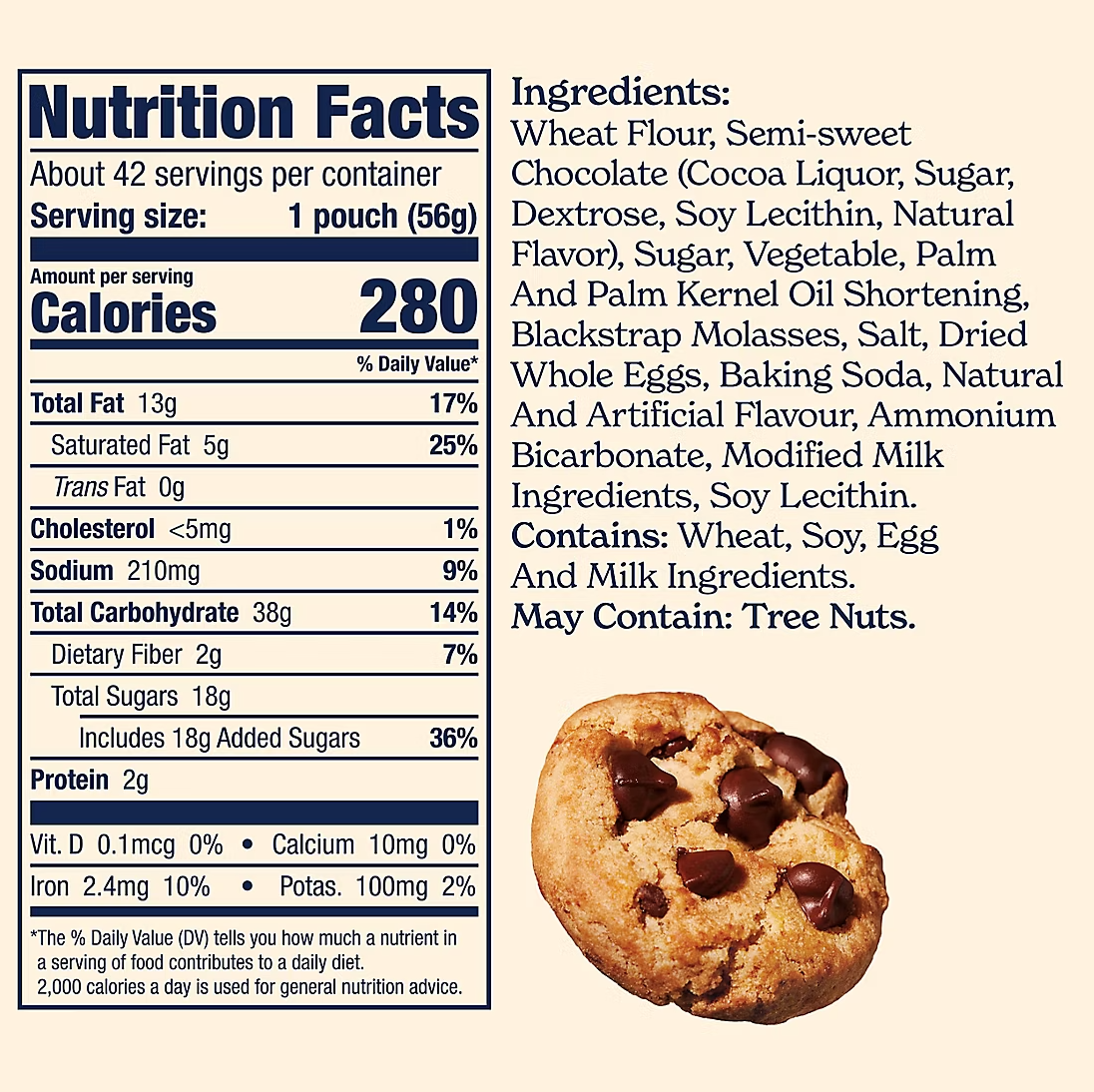 Famous Amos Original Recipe Chocolate Chip Bite-Size Cookies, 42 Pack Box, 84 oz thumbnail 2