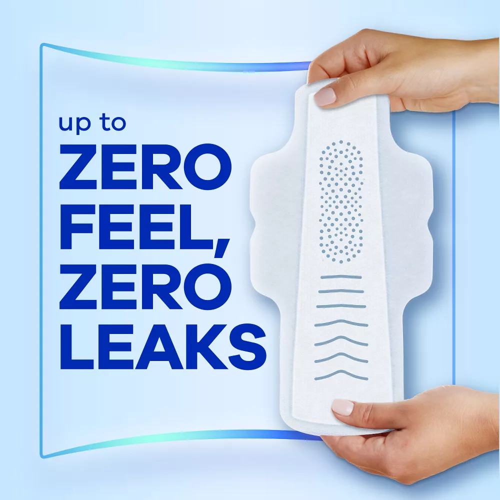 Always Infinity Feminine Pads for Women with Wings, Size 2 Heavy, Unscented, 46 Count thumbnail 5